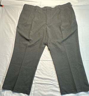 Haband Executive Division Men's Pleated Dress Pants Grey Size 46/26